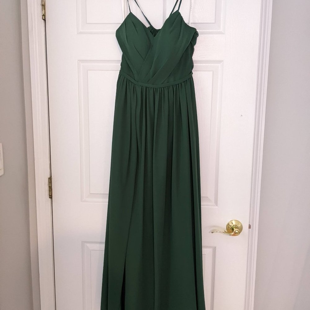 Azazie Dark Green A4 Bridesmaid Dress (Cora)